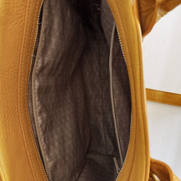 Charming Charlie Mustard Colored Handbag Purse GUC - Picture 5 of 9